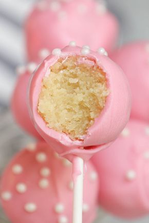 Starbucks Cake Pops Copycat (Easy Birthday Vanilla Cake Pop Recipe) - IzzyCooking Starbucks Birthday Cake, Birthday Cake Pop, Starbucks Cake, Starbucks Birthday, Cake Pop Recipe, On A Stick, Cake Pop, Cake Pops, Frosting