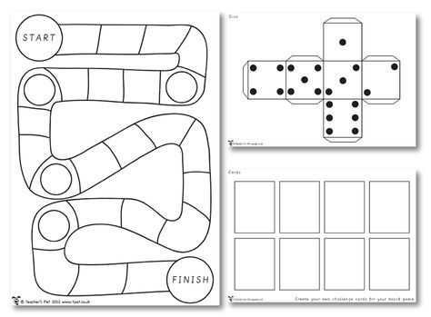 Build Your Own Games Board. We did this today with crayons. Each table got a spiral drawn game board, a die, and a list of vocabulary words/definitions. Great practice! Build Your Own Board Game, Card Game Template, Games Template, Carnival Games For Kids, Board Game Party, Board Game Template, Make Your Own Game, Math Board Games, Board Games Diy