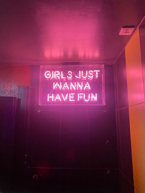 Pink Punk Aesthetic, Neon Pink Aesthetic, Pink Aesthetic Cute, Lounge Aesthetic, Pink Neon Sign, Pink Grunge, Girls Just Wanna Have Fun, Neon Words, Punk Aesthetic