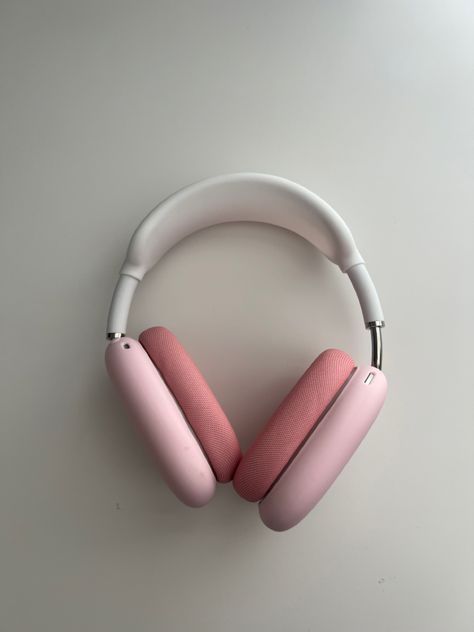 Airpod Headphones Aesthetic, Apple Pink Headphones, Air Pod Max Pink, Fake Apple Headphones, Aesthetic Apple Headphones, Air Pods Max Aesthetic Pink, Headphones Apple Aesthetic, Apple Headphones Pink, Apple Airpods Max Aesthetic Pink