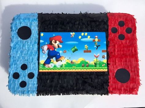 Switch Party, Super Smash Bros Party, Nintendo Birthday Party, Mario Switch, Mario Und Luigi, Mario Bros Birthday Party Ideas, Nintendo Party, Super Mario Toys, Super Mario Bros Birthday Party