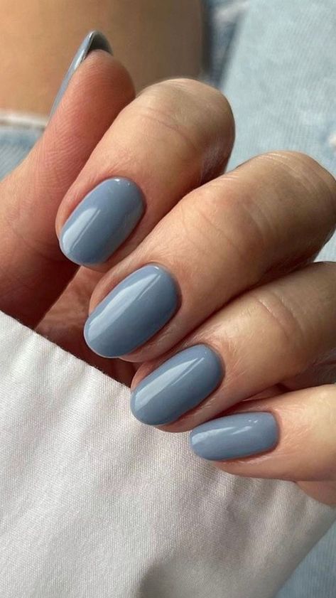 Nail Inspo Shellac, Nails Shellac Ideas, Blue Shellac Nails, What Are Acrylic Nails, Nail Shellac, Shellac Nails Fall, Shellac Nail Colors, Cute Nail Colors, Nails Shellac