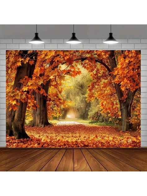 1pc, Fall Leaves Fall Forest Backdrop Fall Wedding Autumn Fall Foliage Party Autumn Park Fall Bridal Shower Photography Background Fall Birthday Outdoor Travel Family Photo Props, Party Decor Supplies, Home Decor Supplies, Holiday Decor Supplies Multicolor    Polyester     Event & Party Supplies, size features are:Bust: ,Length: ,Sleeve Length: Family Photo Props, Bridal Shower Photography, Shower Photography, Background Autumn, Wedding Autumn, Forest Backdrops, Bride Shower, Forest Background, Fall Bridal Shower