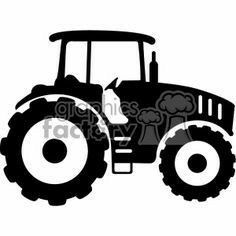 Tractor Clipart, Tractor Silhouette, Tractor Svg, Cricut Iron On Vinyl, Tractor Birthday Party, Tracing Art, Black And White Silhouette, Tractor Birthday, Royalty Free Clipart