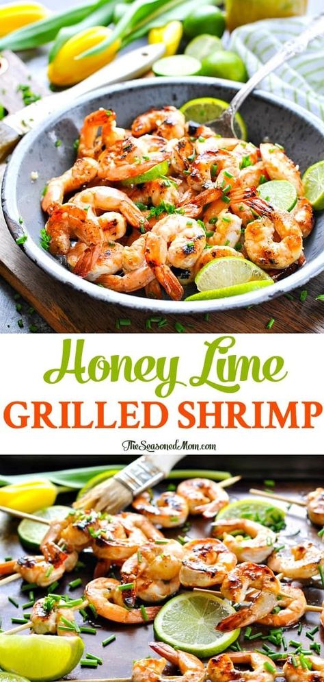 Healthy Dinner Recipes Shrimp, Healthy Pancakes Oatmeal, Dinner Recipes Shrimp, Lime Grilled Shrimp, Grilled Shrimp Marinade, Healthy Seafood Dinners, Shrimp Healthy, Honey Lime Shrimp, Lime Shrimp Recipes