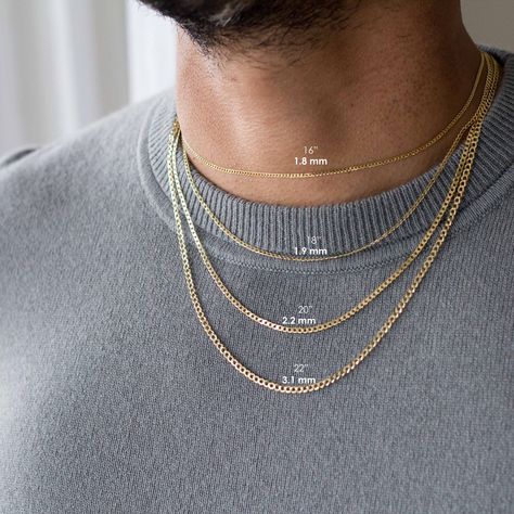 Mens silver chain necklace