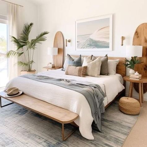 Surf Boards, Casa Country, Coastal Bedroom, Master Bed, Decor Ideas Bedroom, Modern Coastal, Room Inspiration Bedroom, Florida Keys, Decor Living Room