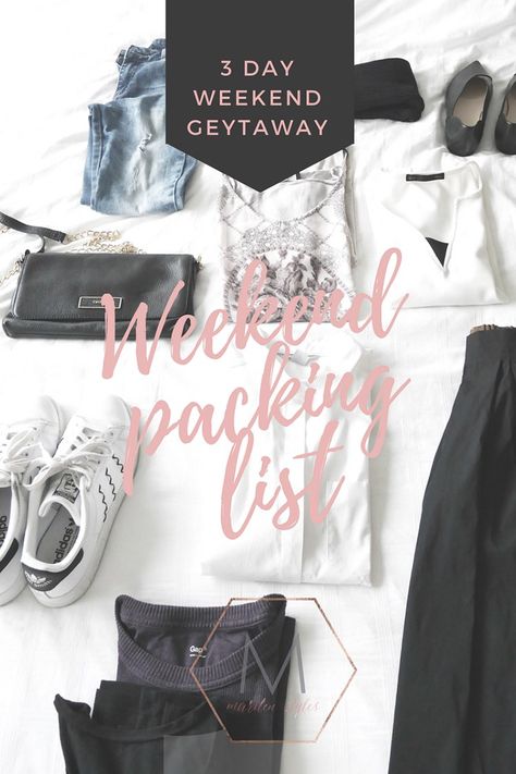 How to Pack for a 3 day city getaway. What To Pack For A Weekend Trip Summer, Pack For Three Day Trip, Three Day Trip Outfits, What To Pack For 3 Day Trip Summer, Packing For 3 Days Summer, What To Pack For City Trip, What To Pack For 2 Day Trip, How To Pack For A 3 Day Trip Clothes, City Break Capsule Wardrobe Spring