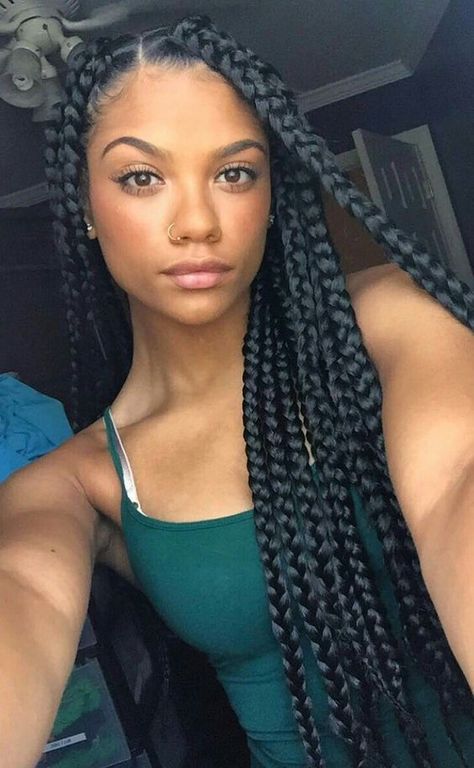 Jumbo Box Braids Styles, Box Braids Styles, Big Box Braids, Blonde Box Braids, Makeup Tip, Jumbo Box Braids, Braids Styles, Long Box Braids, Box Braids Styling