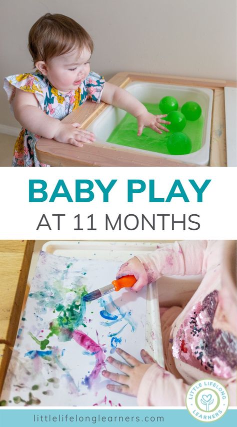 11 Month Sensory Play, 11 Month Sensory Activities, Crafts With 10 Month Old, 11 Month Activities, Eleven Month Old Activities, Sensory Bin For 11 Month Old, Things To Do With 11 Month Old Baby, Things To Do With 11 Month Old, Fine Motor Activities For 11 Month Old