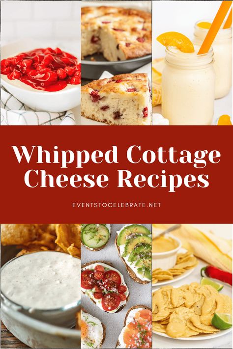 Whipped cottage cheese recipes make for delicious party food! Your guests will love any of these rich, creamy dishes! Cottage Cheese Pretzel, Whipped Cottage Cheese Pudding, Whipped Cottage Cheese Recipes Healthy, Cottage Cheese Pudding Recipes, Cottage Cheese Fluff, Whipped Cottage Cheese Recipes, Cottage Cheese Sauce, Cottage Cheese Dessert Recipes, Whipped Cottage Cheese