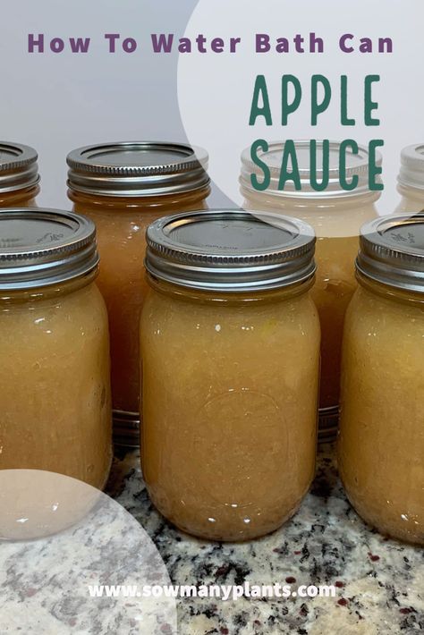 Canning Apple Sauce Recipes Easy, Homemade Apple Sauce Canning, Can Apple Sauce Recipes, How To Water Bath Can Applesauce, How Long To Water Bath Applesauce, How To Can Apple Sauce, Canned Apple Sauce Homemade Applesauce, Homade Apple Sauce, Homade Applesauce Apple Sauce