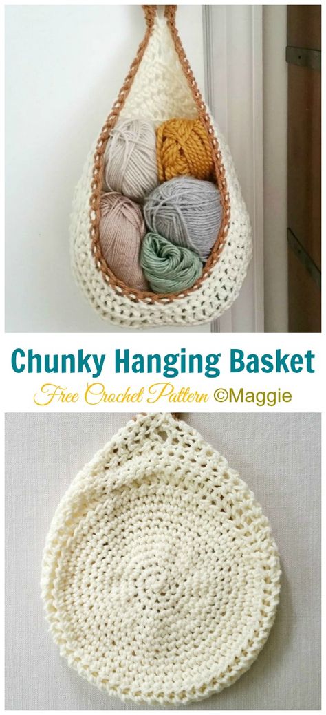 The Cundy Hanging Basket Free Crochet Patterns - Crochet & Knitting Free Crochet Patterns Useful, Hanging Storage Crochet Pattern, Crochet Projects With Size 5 Yarn, Crochet Wall Baskets Free Pattern, Crochet Yarn Basket Pattern Free, Crochet Household Items Home Decor, Everyday Crochet Projects, Crochet Storage Free Pattern, Crotchet Ideas Projects Gifts