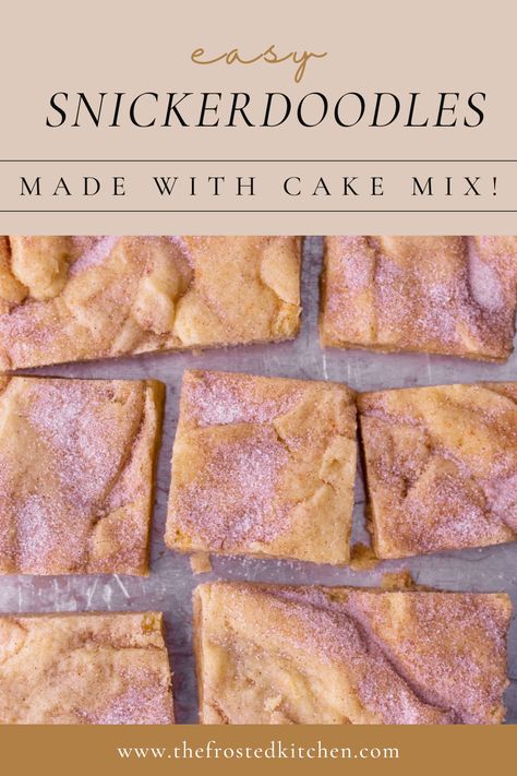 Box Cake Mix Cookie Recipes, Easy Cake Mix Bars Recipes, Cookie Bars With White Cake Mix Easy Recipes, Cookie Bars Cake Mix Recipe, Easy Dessert Bars For A Crowd Simple, Bars Made With Cake Mix Boxes, Snickerdoodle Sheet Cake, Easy Cookie Bar Recipes Cake Mixes, Blondies From Cake Mix Boxes