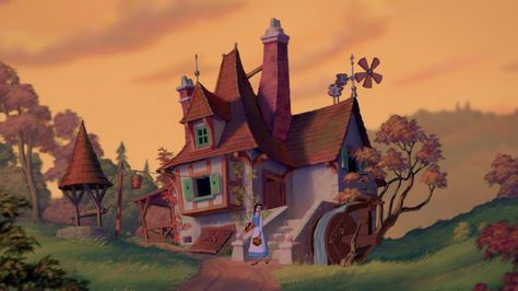 Disney "Beauty and the Beast" cottage The Beast Movie, Beauty And The Beast Movie, Disney Belle, Cartoon Disney, Belle Beauty And The Beast, Disney Background, Belle Disney, Old Disney, Disney Couples