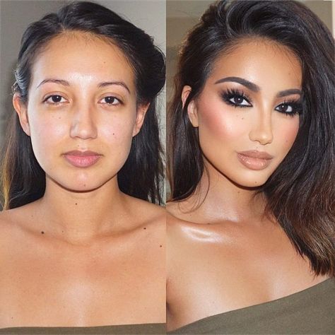 Before and After Makeup Transformation 20 photos Make Up Diy, Glowing Radiant Skin, Makeup Before And After, Smink Inspiration, Power Of Makeup, Luscious Hair, Pinterest Makeup, Makijaż Smokey Eye, Braut Make-up