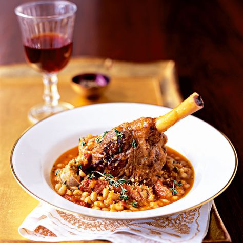 Gordon Ramsay's lamb shank cassoulet recipe is the kind of dish he'd serve at home – it’s the perfect winter warmer. Cassoulet Recipe, Lamb Shank Recipe, Clafoutis Recipes, Beans And Sausage, Gordon Ramsay Recipe, Lamb Shank, Lamb Dishes, Slow Cooked Lamb, Lamb Shanks