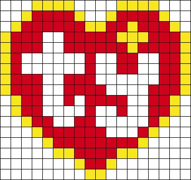 Ty Perler Beads, Candy Perler Bead Patterns, Red Perler Bead Patterns, Perler Patterns Small, Heart Perler Bead Patterns, Kandi Patterns Templates, Small Perler Bead Patterns, Alt Crafts, Pearled Bead