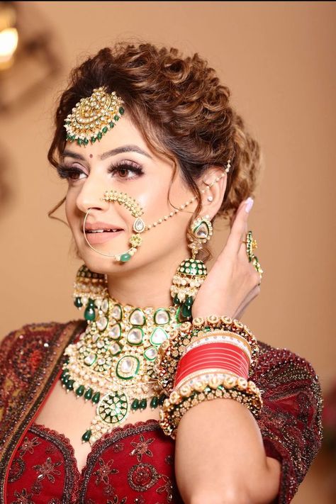 All the efforts we take to choose the bridal attire, jewellery, and accessories finally stand to be worthy when the bridal make-up is just perfect. Get that flawless look with our experienced and talented make-up artist. Call us at +918010667788 for bookings and enquiries. @maneetsandhumakeup_artist #bridalmua #indianbridalmakeup #professionalbridalmua #expertmua #traditionalbridallook #royalbridallook #nudemakeup #eyemakeup #bridalmakeupartist #shaadidukaan Easy Bun Hairstyles For Long Hair, Bridal Hairstyle Indian Wedding, Photography Decoration, Hair Style On Saree, Indian Bride Makeup, Bride Photos Poses, Bridal Jewellery Inspiration, Designer Bridal Lehenga Choli, Red Bridal Dress