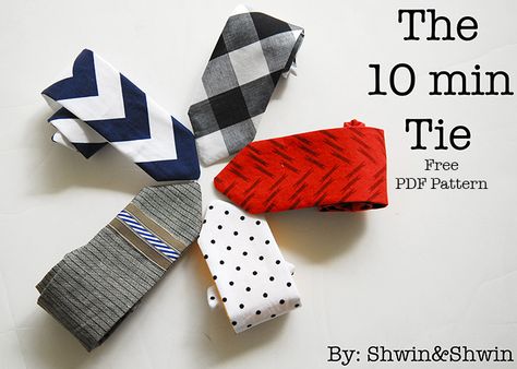 Tie Boy Tie Pattern, Kids Ties, Boy Diy, Diy Tie, Mens Ties, Free Pdf Pattern, Boys Ties, Tie Pattern, Learn To Sew