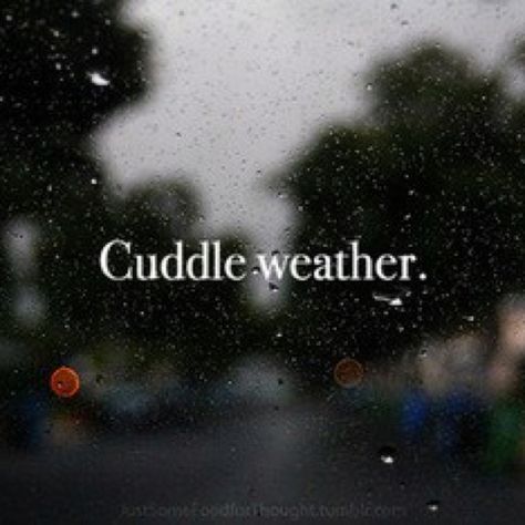 Cuddle weather :) Cuddle Weather Quotes, Bed Weather, Rainy Day Quotes, Cuddle Weather, Twisted Quotes, Rain Quotes, Weather Quotes, Hugs And Cuddles, I Love Rain