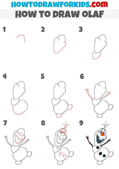 how to draw olaf step by step Disney Drawings Sketches Step By Step, Disney Doodles Simple Step By Step, How To Draw Olaf Step By Step, Disney Doodles Step By Step, Step By Step Drawing Characters, How To Draw Stitch Step By Step, Step By Step Drawing Disney, Easy Disney Drawings Step By Step, Draw Olaf Step By Step