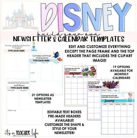 Disney Classroom Newsletter Disney World Classroom, Disney Classroom Theme, Mickey Mouse Classroom, Disney Themed Classroom, Disney Activities, Disney Classroom, Classroom Newsletter, Classroom Routines, Future Job