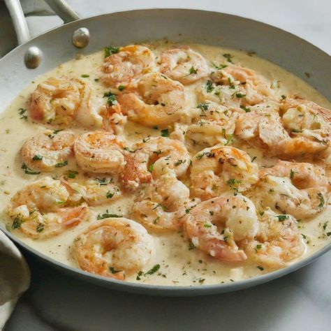 5-Ingredient Creamy Garlic Shrimp Scampi 🦐 Creamy Garlic Shrimp Scampi, Creamy Scampi Sauce, Easy Scampi Sauce, Scampi Sauce Recipe, Best Shrimp Scampi Recipe, Garlic Butter Shrimp Scampi, Creamy Shrimp Scampi, Garlic Shrimp Scampi, Creamy Garlic Shrimp