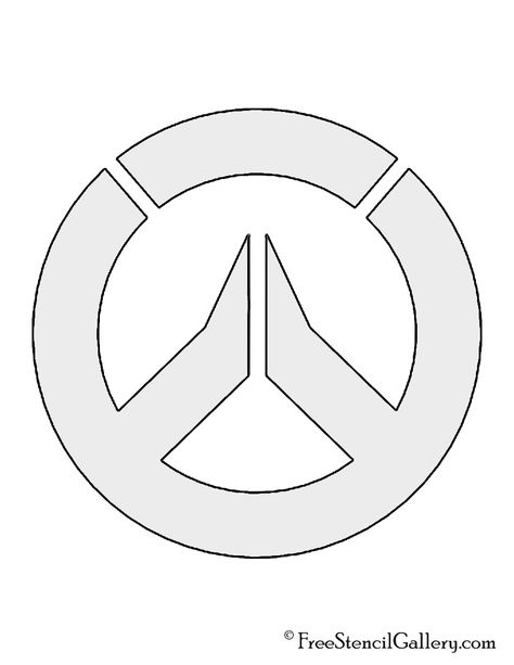 Overwatch Symbol Stencil Overwatch Pumpkin Carving, Overwatch Party Decorations, Overwatch Birthday Party Ideas, Overwatch Cake, Overwatch Decor, Overwatch Birthday, Video Game Symbols, Simple Birthday Decorations, Pumpkin Template