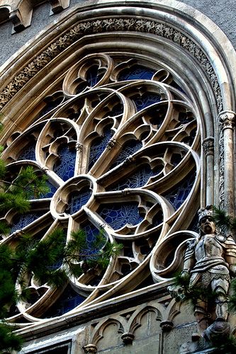 Architecture Ornament, Vajdahunyad Castle, Gothic Tracery, Gothic Window, Window Pattern, Gothic Windows, Window Detail, Rose Window, Cathedral Windows