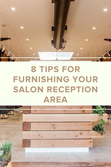 Tips on furnishing your salon reception area Salon Reception Area Waiting Rooms Coffee Tables, Luxury Salon Reception Area, Receptionist Area Ideas Offices, Beauty Reception Area, Medspa Reception Area, Small Waiting Area Salon, Business Reception Area, Salon Reception Area Ideas, Salon Retail Area