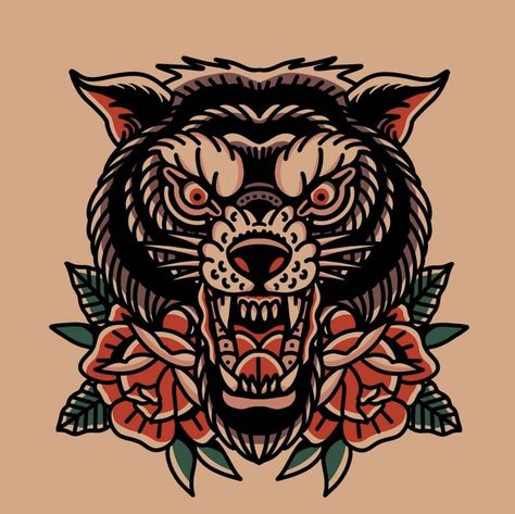 Wolf Tattoo Traditional, Traditional Bear Tattoo, Traditional Lion Tattoo, Stomach Tattoos Women, Traditional Tattoo Old School, Japanese Flower Tattoo, Tattoo Man, Rune Tattoo, Traditional Tattoo Sleeve