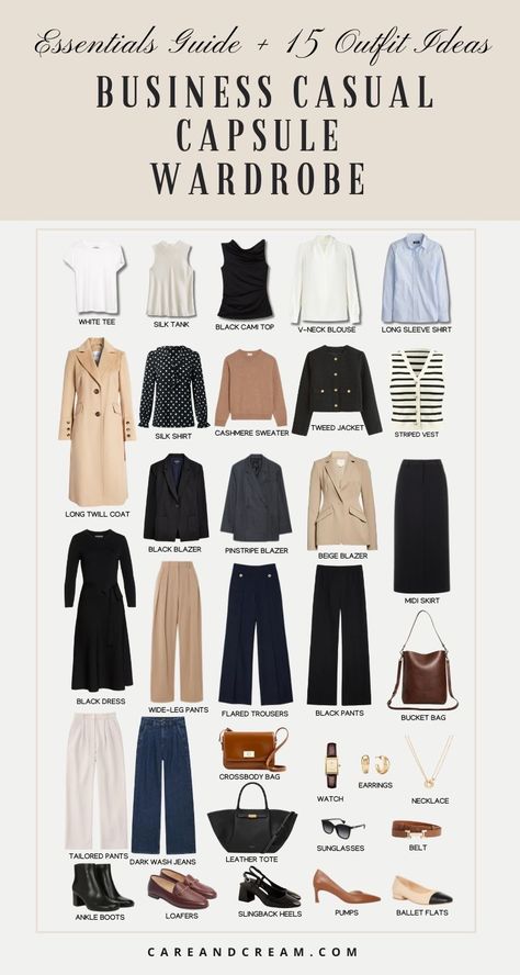 Corporate Capsule Wardrobe Work Wear, Classic Outfits For Women Hijab, Office Clothes Women Business Chic, How To Put An Outfit Together, Capsule Office Wardrobe, Formal Office Wear For Women, Corporate Office Outfits Women, Business Trip Outfits For Women, Corporate Capsule Wardrobe