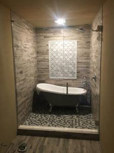 Small Bathtub In Shower Walk In, Walk In Shower With Tub Inside Corner, Small Bathroom Remodel With Tub And Shower Walk In, Farmhouse Bathtub Shower Combo, Bathtubs In Showers, Walk In Shower And Tub Combo, Tub Shower Combo Remodel Small Baths, Shower In Tub, Bathtub In Shower Walk In Master Bath