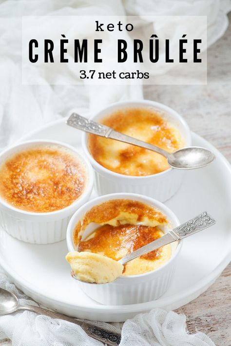 Caramel Creme Brulee, Comidas Keto, Desserts Keto, Postre Keto, Breakfast Low Carb, Keto Friendly Desserts, Recetas Keto, Low Carb Dessert, Keto Brownies