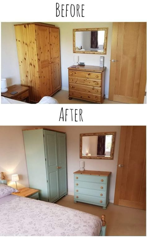 Pine Bedroom, Bedroom Ideas For Small Rooms Diy, Bedroom Furniture Makeover, Studio Studio, Studio Apartment Ideas, Pine Furniture, Diy Furniture Renovation, Furniture Renovation, Studio Apartment Decorating