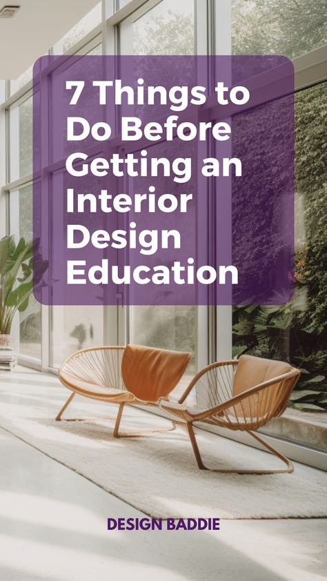 DON'T start learning interior design without doing these things first! This is how you can be sure that learning design is for you before you commit! Here’s what we did before we started! #futuredesigner #learndesign #interiordesign #designerlife #student #study Free Interior Design Course, Interior Design Projects For Students, Learning Interior Design, Higher Education Interior Design, Study Tips For Architecture Students, Interior Design Fundamentals, Interior Design Education, How To Become A Self Taught Interior Designer, Architect Career