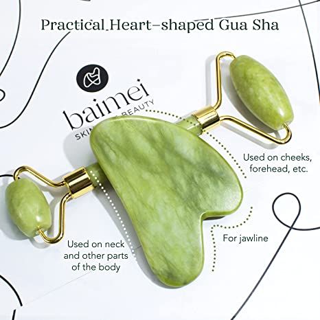 This will perfectly form and shape your face. It also gets rid of the fat face you do not want to have. Face Roller And Gua Sha, Muscle Tension Relief, Facial Puffiness, Roller And Gua Sha, Gua Sha Set, Jade Face Roller, Face Massager Tool, Facial Tools, Tension Relief