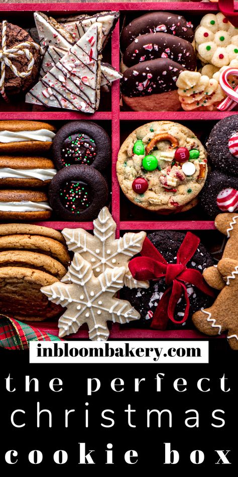 Best Christmas Treats Baking, Holiday Cookie Basket Ideas, Christmas Cookies For A Cookie Exchange, Homemade Cookie Boxes Gift Ideas, How To Make Cookie Boxes, Christmas Cookie Box Gift, Christmas Cookie Gift Box Ideas, Christmas Cookie Presentation, Christmas Baking Boxes