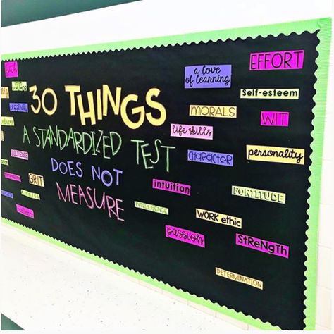 Check out this motivational standardized testing bulletin board idea for teachers, students, and classrooms. High School Bulletin Boards Hallways, Testing Bulletin Board Ideas, Testing Bulletin Boards, School Counseling Bulletin Boards, State Testing Encouragement, Motivational Bulletin Boards, Decorate Classroom, Counseling Bulletin Boards, Middle School Bulletin Boards