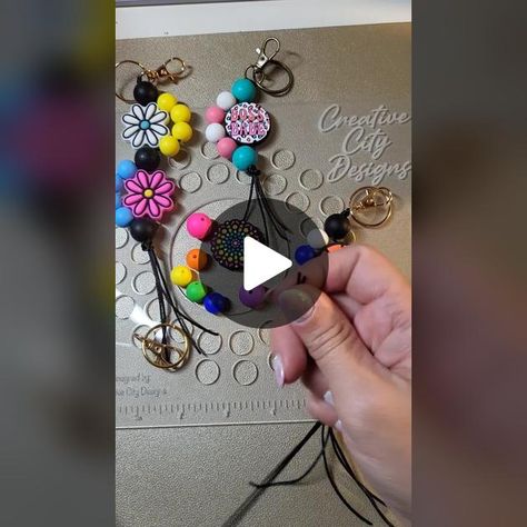 TikTok · Creative City Designs Bead Keychain Tutorial, Beaded Keychain Diy, Keychain With Beads, Make A Keychain, Silicone Bead Keychain, Keychain Tutorial, Beads Tutorial, Bead Keychain, Beaded Keychain