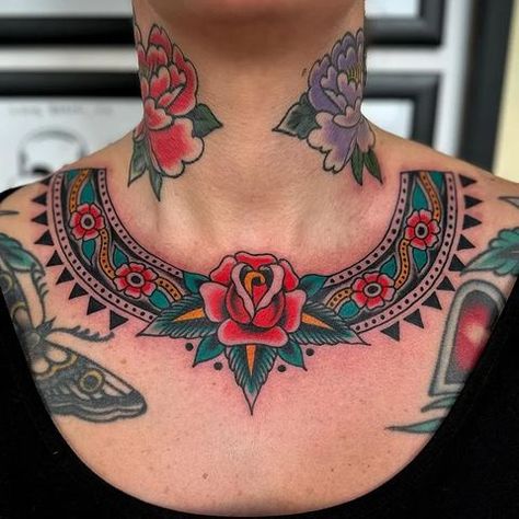 @traditional.ink • Instagram photos and videos Traditional Back Of Neck Tattoo, Traditional Throat Tattoo, Traditional Neck Tattoo, Back Of Neck Tattoo, Traditional Ink, Tattoo Inspo, Neck Tattoo, Japanese Tattoo, Cute Tattoos