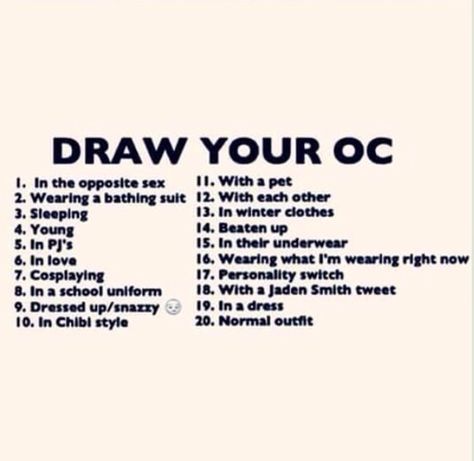 OC Drawing Challenge by CalixtoCapricorn.deviantart.com on @DeviantArt Draw Your Oc, Oc Drawing, Art Style Challenge, Drawing Ideas List, Oc Challenge, Creative Drawing Prompts, Drawing Prompt, Creating Characters, Art Prompts