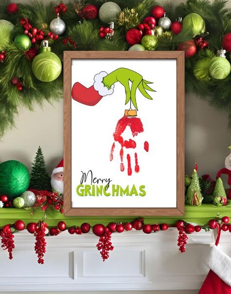 Looking for fun Christmas activities for preschool or toddlers? Try these easy Christmas crafts for preschool or toddlers.  Like this cute Grinch Christmas handprint. These Christmas handprint crafts are perfect for preschool. Christmas handprint art makes the perfect keepsake gift for family and friends. Kids Christmas Handprint Art. Christmas Hand Painting for Kids. Christmas Handprint Ideas. Hand and Foot print art Christmas. Handprint Christmas tree. Footprint Christmas crafts. Grinch Hand Print Craft, Grinch Christmas Activities For Kids, Hand Print Crafts For Kids Christmas, Grinch Toddler Craft, Christmas Hand Painting For Kids, Grinch Preschool Crafts, Easy Grinch Crafts, Christmas Hand Print Crafts For Kids, Grinch Christmas Crafts For Kids