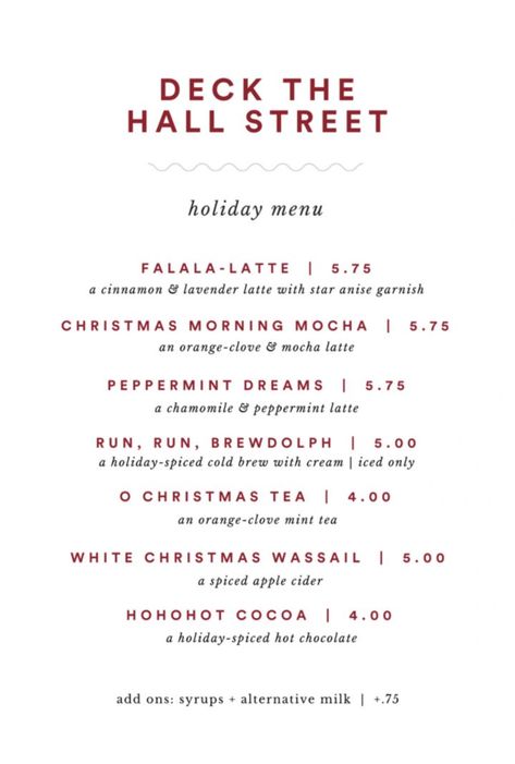 You Can Deck The Halls At This Christmas Coffee Shop In Dallas! - Metroplex Social Christmas Coffee Flavors, Lotus Flavors, Coffee Shop Menu Ideas, Coffee Shop Christmas, Christmas Coffee Drinks, Christmas Coffee Shop, Barista Life, Coffee Names, Christmas Novel