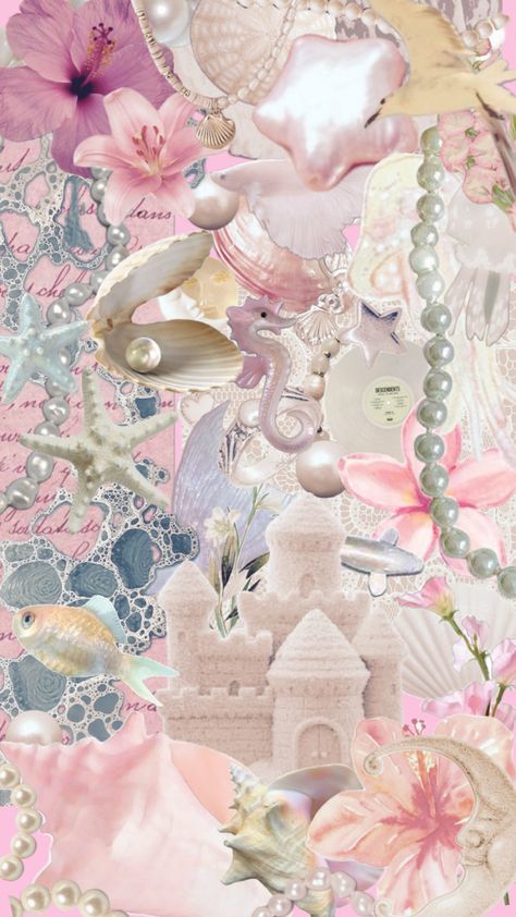 pretty wallpaper, cute wallpaper, collage, pink, pink wallpaper, beach wallpaper, seashell, pearl, pearl wallpaper, wallpaper Pink Ocean Wallpaper, Mermaid Collage, Summer Prints Wallpaper, Pearl Wallpaper, Wallpaper Beach, Lock Screen Wallpaper Iphone, Cute Summer Wallpapers, Wallpaper Iphone Summer, Wallpaper Collage