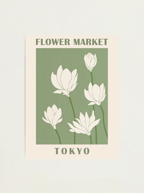 Flower Market Tokyo, Snow Drops Flowers, The Language Of Flowers, Market Poster, Marketing Poster, Mulan Disney, Flower Market Poster, Planner Business, Vintage Poster Design