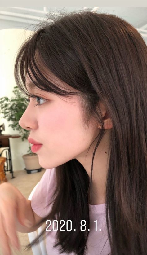 S Line Nose Ulzzang, Korean Nose Shape, Ulzzang Side Profile, Korean Side Profile, Nose Front View Drawing, V Shaped Face Aesthetic, V Shape Jawline, V Shaped Jawline, Asian Side Profile