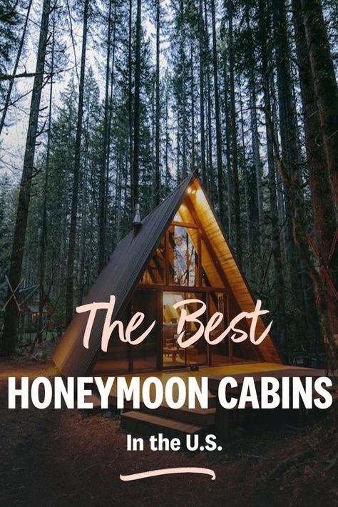 Romantic Mountain Cabin, Honeymoon Destinations Mountain, Simple Honeymoon Ideas, Honeymoon Cabin Romantic, Cabin Honeymoon Ideas, Romantic Mountain Getaway, Camping Honeymoon, Honeymoon Ideas Romantic, Alaskan Honeymoon