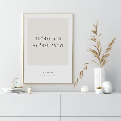 "👋 NEW & RISING ETSY SHOP COORDINATES GIFT - HIGH QUALITY PRINT WITH LATITUDE AND LONGITUDE This 🔸🔶 COORDINATES PRINT 🔶🔸 is expertly handcrafted just for you. IMPORTANT: FRAME NOT INCLUDED! ---------------------------------------------- 💛 WHY CHOOSE OUR SHOP 💛 ---------------------------------------------- » PASSION FOR PERSONALIZED ART ... is what drives us. Our designs are custom made and designed to fit into your home. Every single product is lovingly manufactured, packaged and shi Coordinates Gift, Latitude And Longitude, Latitude Longitude, Bohemian Modern, Personalized Anniversary Gifts, Just Because Gifts, Personalized Anniversary, Wedding Welcome Signs, Anniversary Gifts For Him